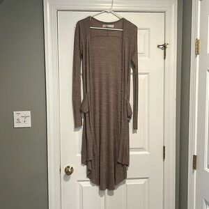 FP Beach long ribbed duster cardigan